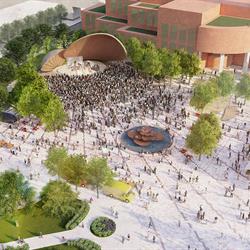 Bird’s-eye view of Ken Whillans Square